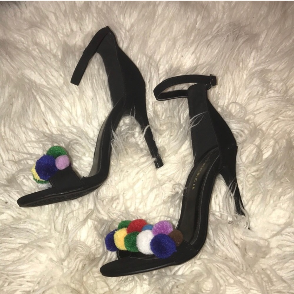 Shoe Republic LA Pompom Heels